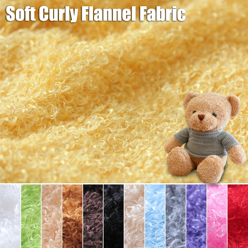 

1 Yard Curly Teddy Faux Fur Fabric Soft Warm Furry Fluffy Plush Fabric For Clothing Lining Coat Doll Bag Hat Diy Pet Toy Clothes