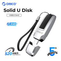 ORICO USSD Solid State U Disk 520MB/S Pen Drive Metal USB Flash Drive Type C 1TB 512GB 256GB 128GB Ultra High Speed Pendrives