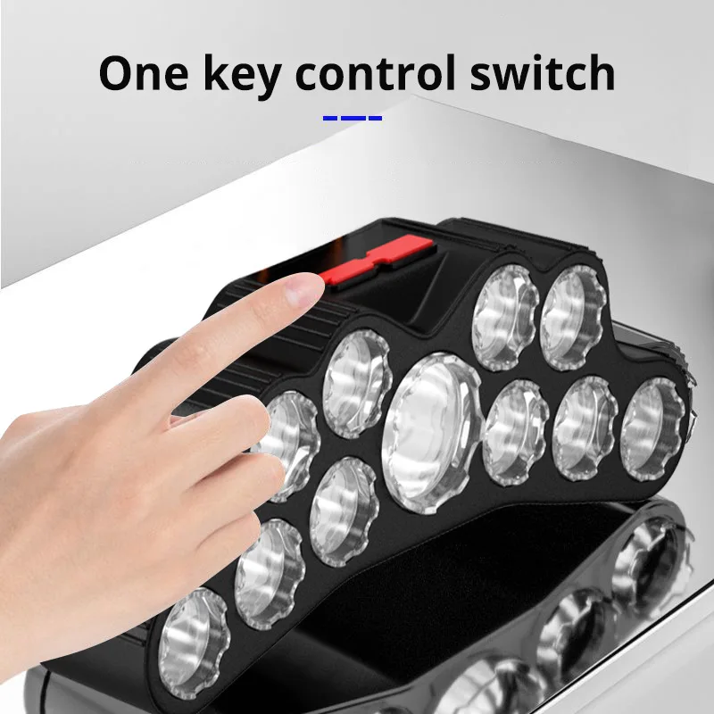 5-11LED Usb Rechargeable Built-In Battery Led Bright Spotlight Super Bright Head-Mounted Outdoor Hiking Flashlight