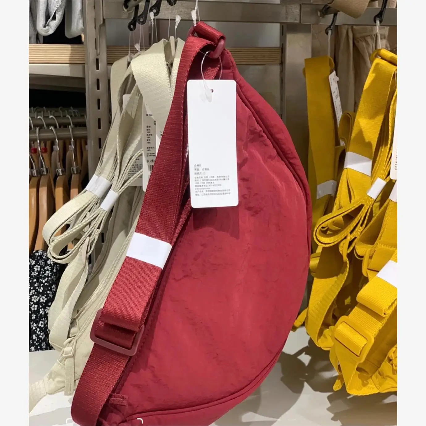 حقيبة كتف واحدة خفيفة الوزن قابلة للتعديل على شكل زلابية يابانية، حقيبة تحت الذراع بتصميم بسيط وعصري للجنسين #5