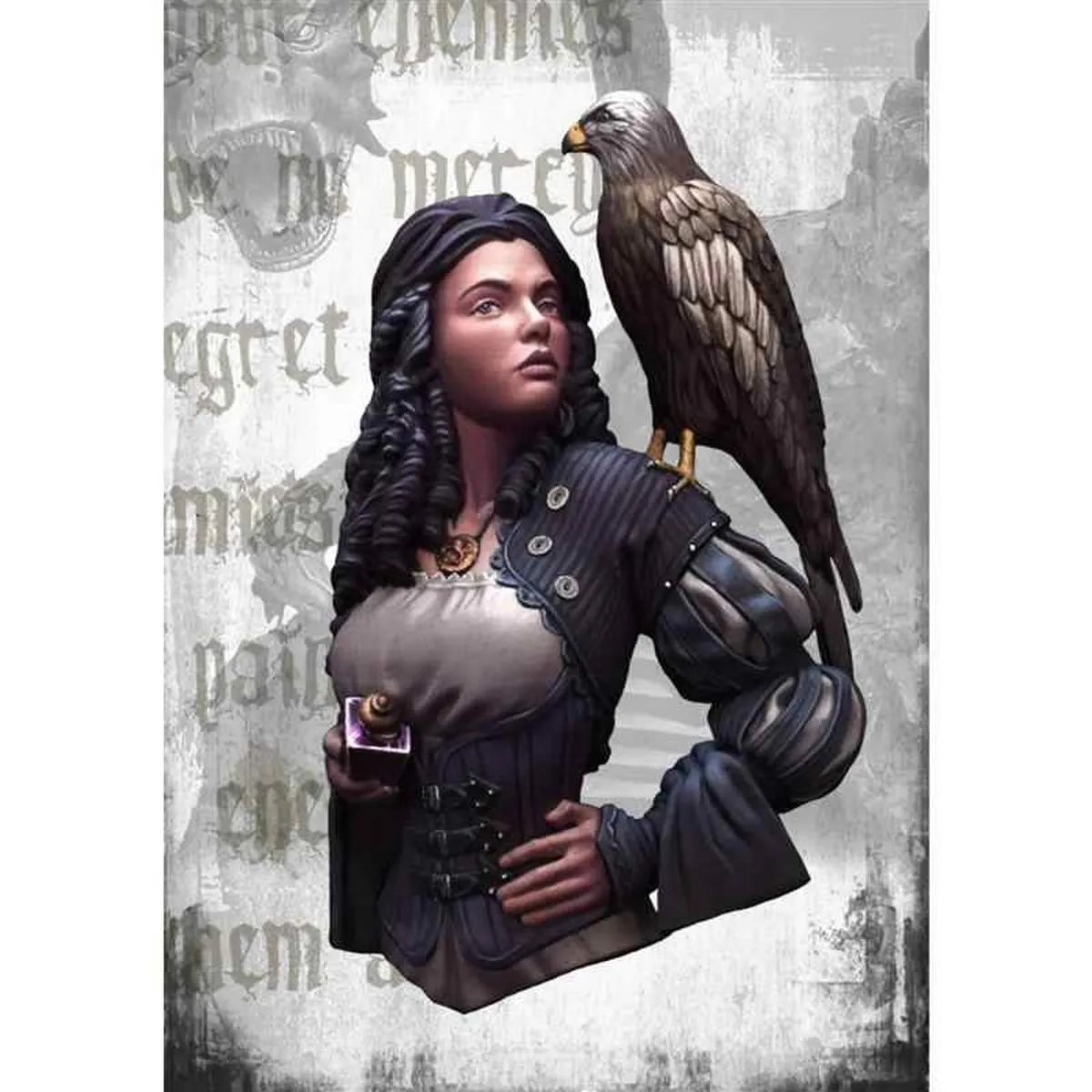 1/12 Resin unpainted model Kit, Bust fantasy theme Eagle Guardian unassembled and unpainted GK