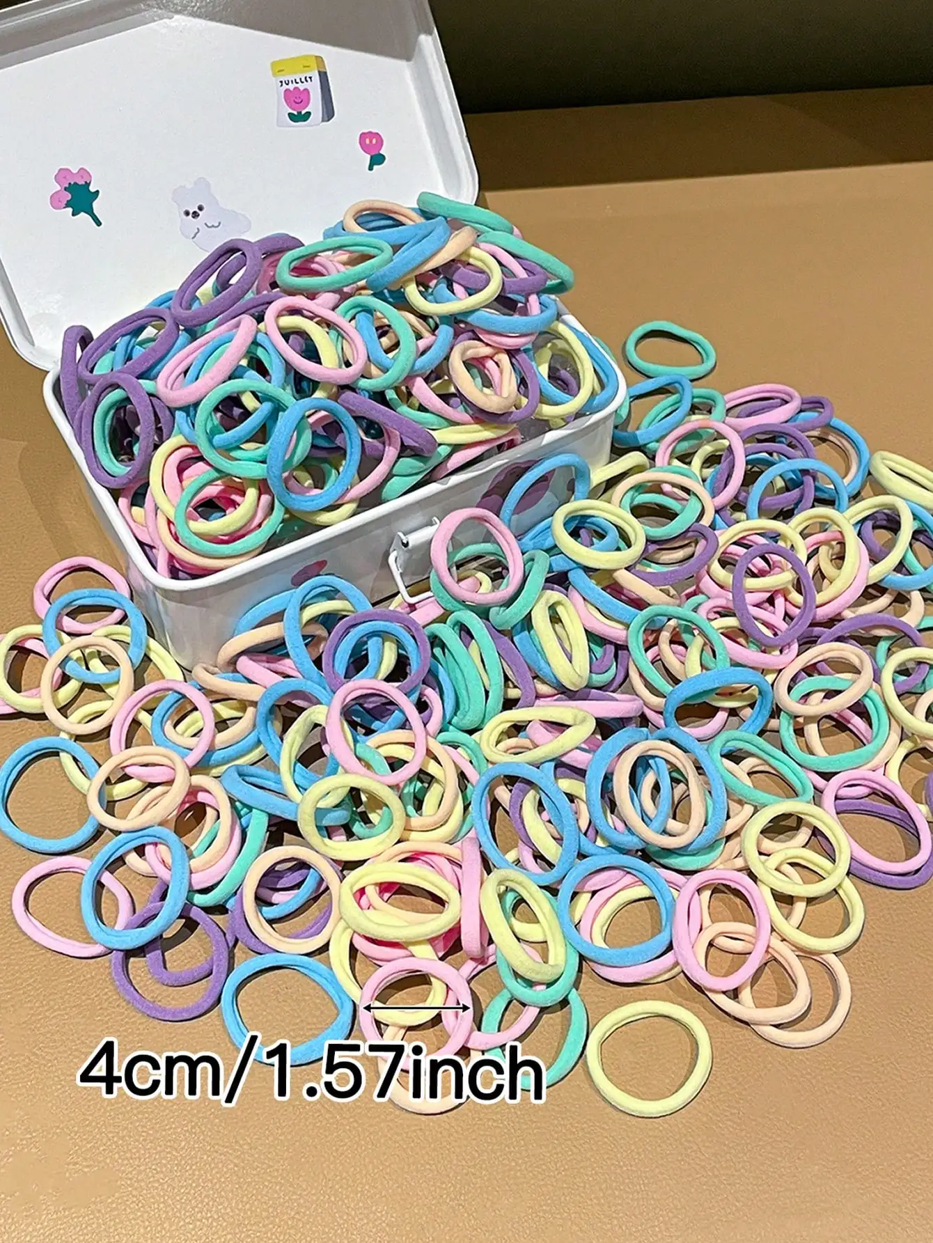 200pcs Women's Multi-Color Minimalist Hair Ties, High Elasticity Hair Ties, Versatile Casual Style, Hair Accessories