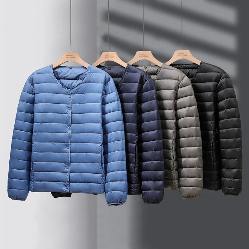 

Осень-зима, легкое мужское пуховое хлопковое пальто с воротником Jaet ort, новинка 2024, облегающая внутренняя одежда, легкий хлопок...