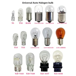 Lampe halogène de voiture, éclairage intérieur automatique, ampoule, style de voiture, T20, 7440, 7443, 12V, T5, T10, T13, T15, BA9S, G18, 4 P, 10P