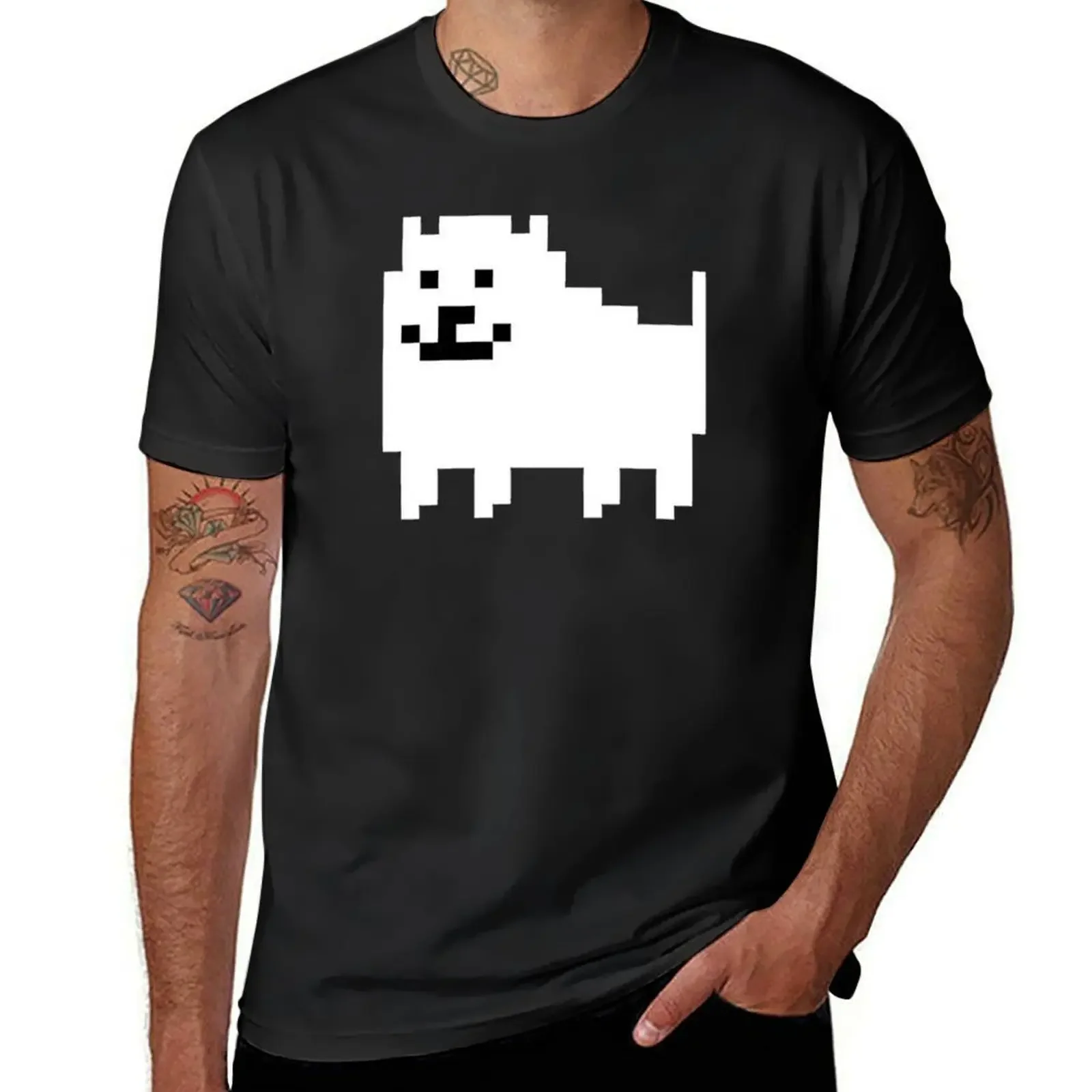 

Annoying Dog - Undertale T-Shirt quick-drying Blouse anime boys animal print t shirt men 100℅ cotton