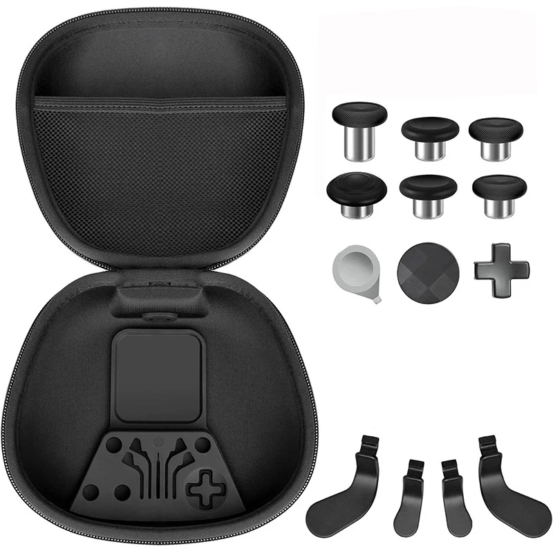 

For Xbox one Elite Series 2，package Includes 1 Carrying Case 4 Paddles, 2 DPads, 6 Thumbsticks,1Tool, for Xbox One Elite Series