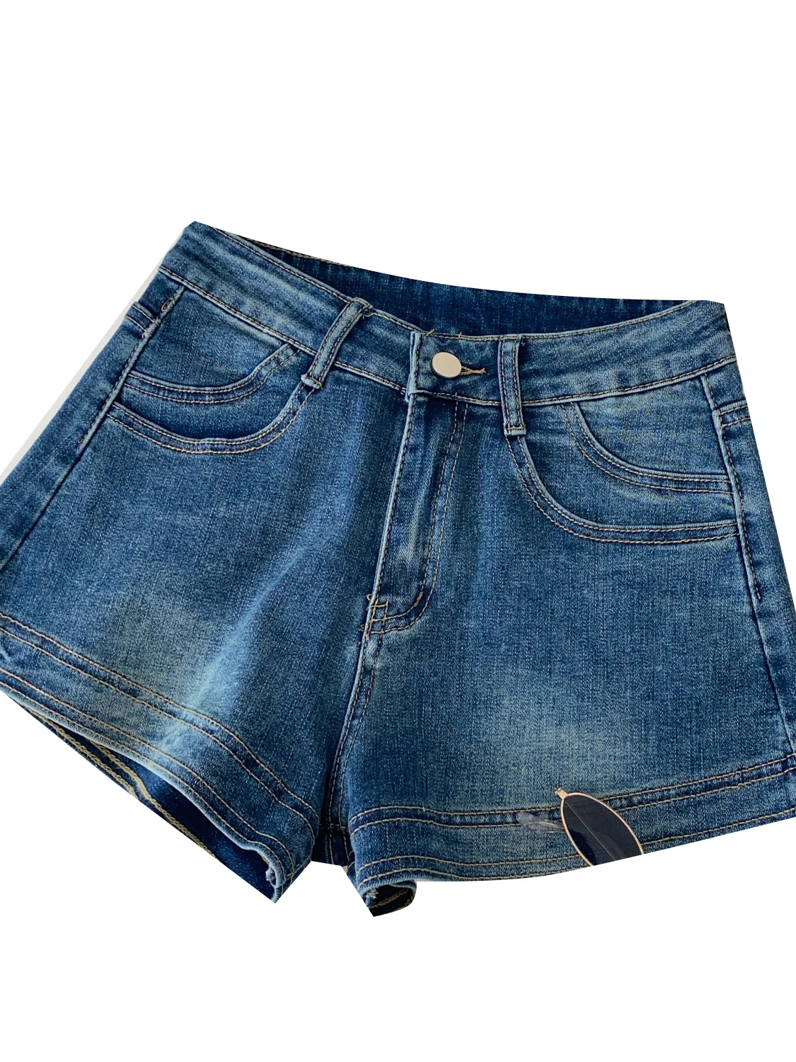 

Korean Sle High Waist Denim orts Women's Summer Loose Slimming Casual A-Line Wide Leg Pants Versatile Comfortable Fit