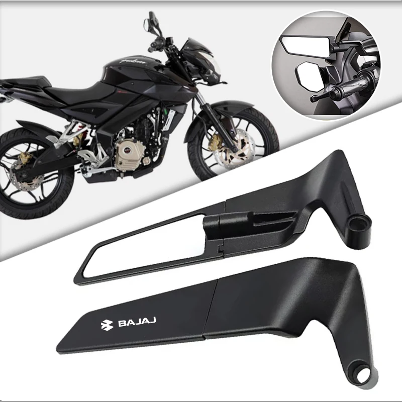 Classic Motorcycle Stealth Rearview Mirrors HD Vision Safety For Bajaj Dominar 250 400 Pulsar Dominar250 Dominar400 Convex HD
