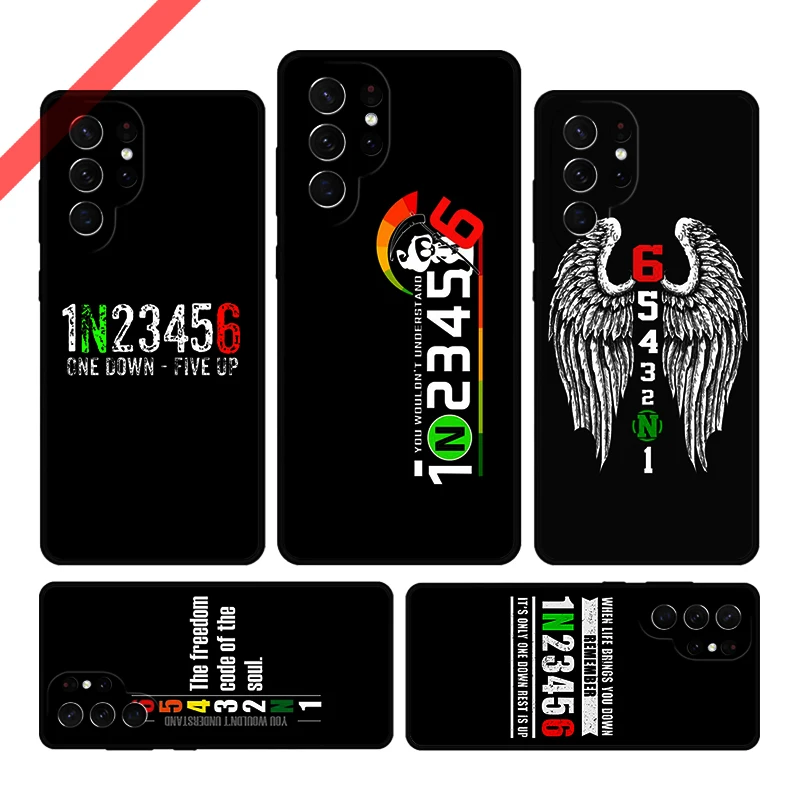 1N23456 Motorcycle Phone Case For Samsung Galaxy S20 FE S21 S10 S23 Plus S24 S22 Ultra Coque Note20 Note10 S9 S8 Cover Capa