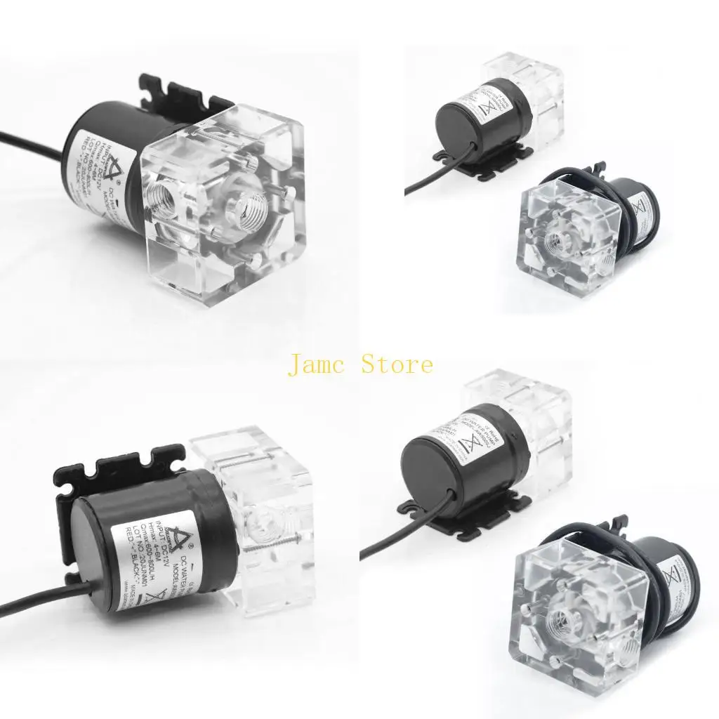 

LX0B Насос с высоким расходом 800 л/ч с низким уровнем шума для водяного насоса охлаждения процессора компьютера 12 В 19 Вт G1/4