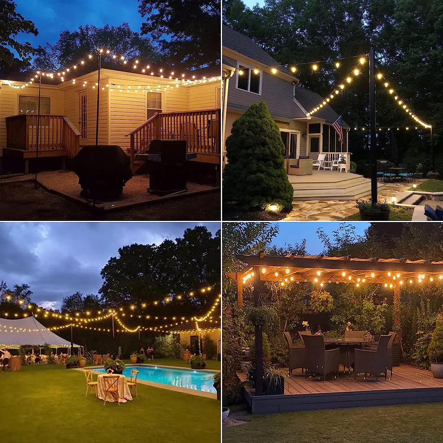 Imagem -06 - Sphoon Led Jardim Fairy Light Cadeia E12 Socket Garland Outdoor String Light Impermeável Terraço Festoon Iluminação Decoração G40