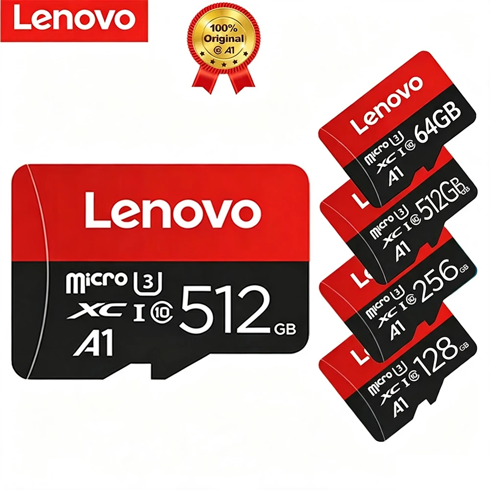 Lenovo 128GB SD Memory Card Micro TF SD Card 128GB 256GB Flash Card For Camera Surveillance Device For Phone Computer Camera