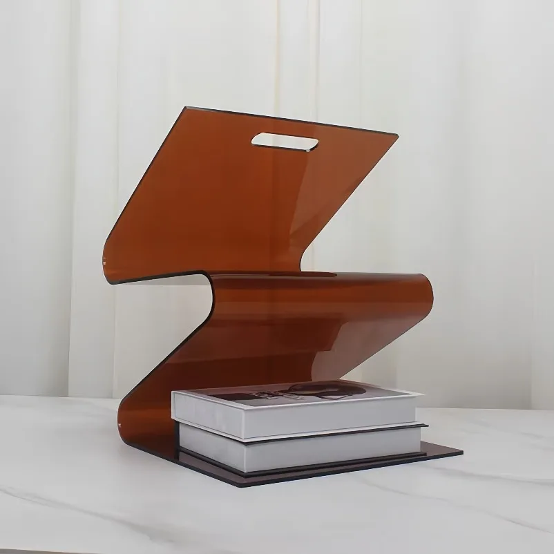 Modern Simple and Creative Acrylic Bookshelf Bookcase Model Room Sales Office Desktop Coffee Table TV Cabinet Storage Rack