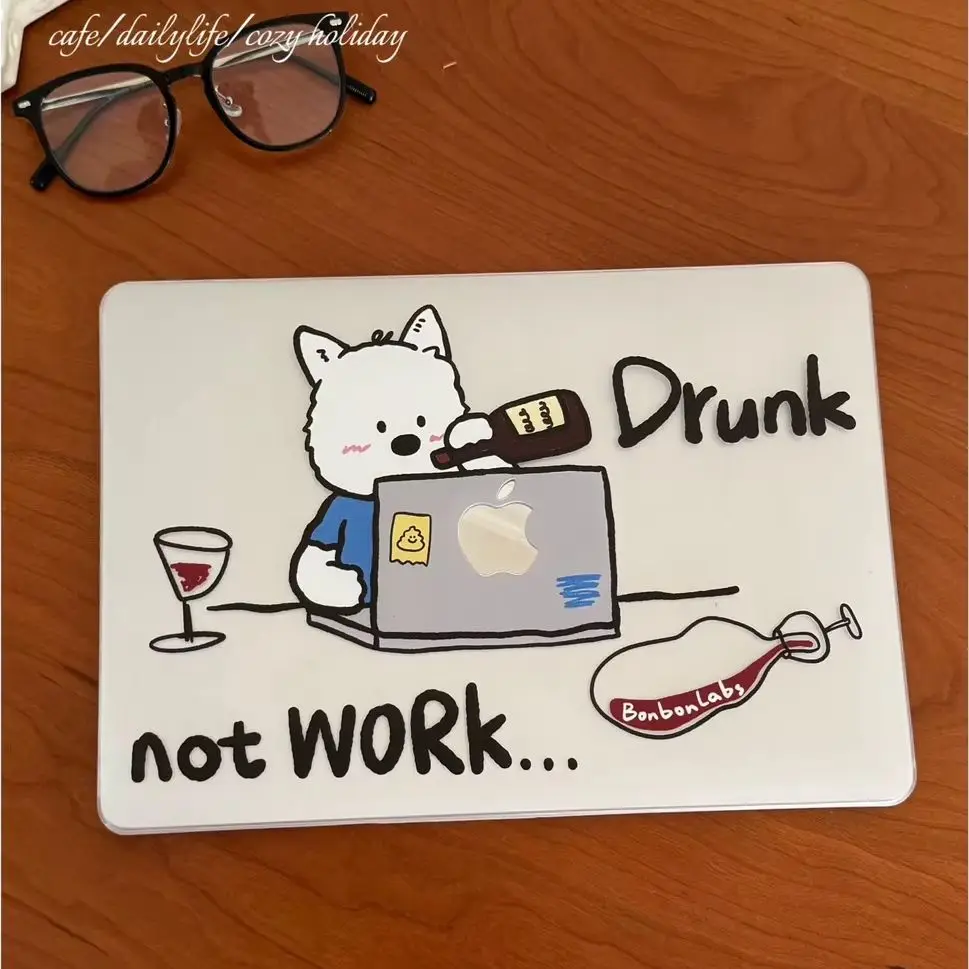Cute Casual Puppy Laptop Case For Macbook Neo 2026 A3404 Air 13 15 M4 M5 A3448 Touch Bar ID Pro 14 A3426 Mac 16 inch A3428 Cover