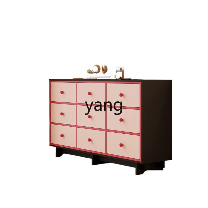 LH color matching decorative cabinet large capacity nine chest cabinet bedroom bedside cabinet TV