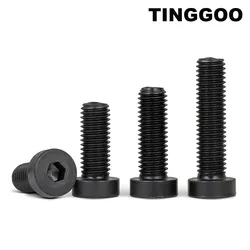 1/2/5/10 Stück M3 M4 M5 M6 M8 M10 M12 M16 8,8 Grade Steel Black Allen Hex Hexagon Socket Thin Low Short Profile Cap Head Screw Bolt