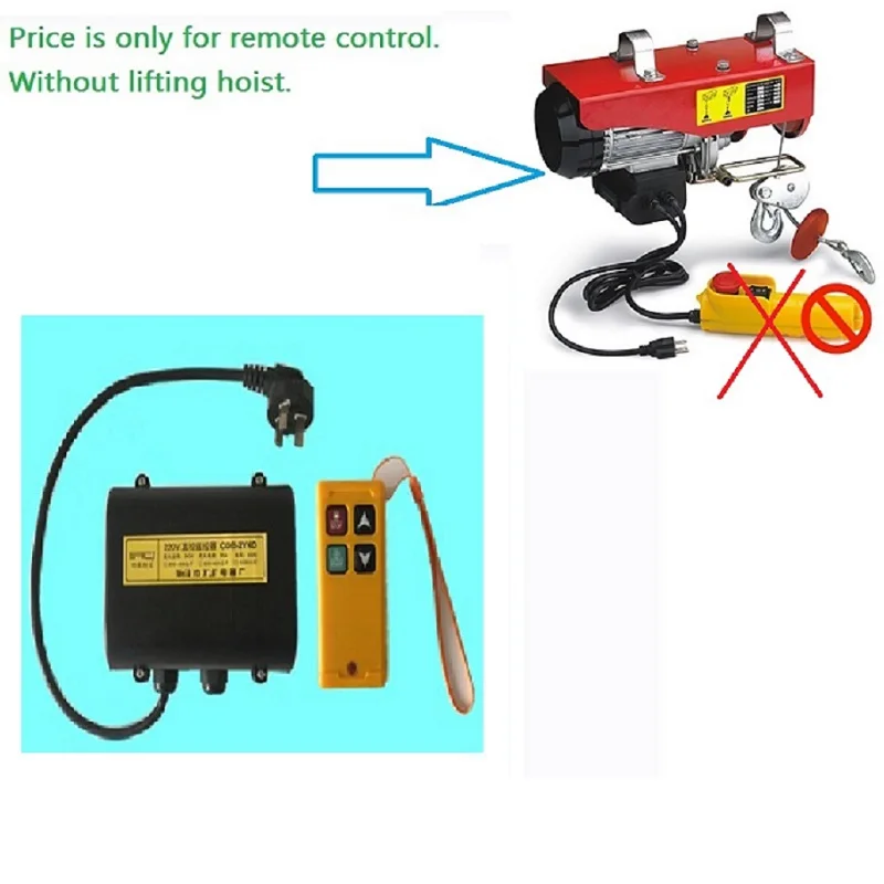 AC220V-240V 110V 1-phase wireless remote control for PA200-PA1200 series mini electric hoist household small crane winch