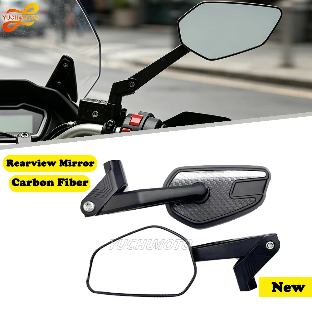 Carbon Fiber Aluminum alloy Motorcycle Side Mirror 8/10mm Universal Side Mirror For APRILIA RSV4 RS V4 1100 Factory X-GP