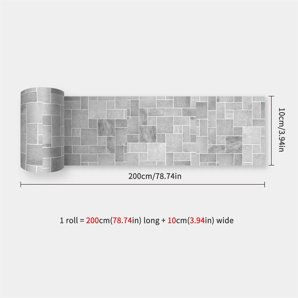 Mosaik Badezimmer Taille Linie Wandaufkleber Wasserdicht Peel & Stick Kunst Backsplash Küche Büro Sockel Linie Dekor Tapete – Detail 3