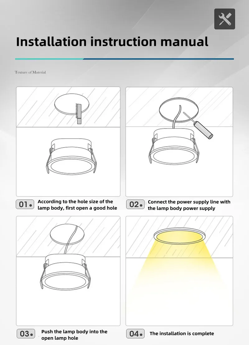 Dimmable COB Downlight Spotlight AC85-265V Anti-Glare Deep Embedded LED Ceiling Lamp Chandelier Interior Lighting Bulb