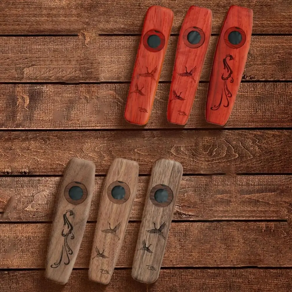 Mouth Harmonica Creative Wooden Kazoo Professional Portable Wind Instrument Wear-resistant Smooth Accompaniment Kazoo Gift