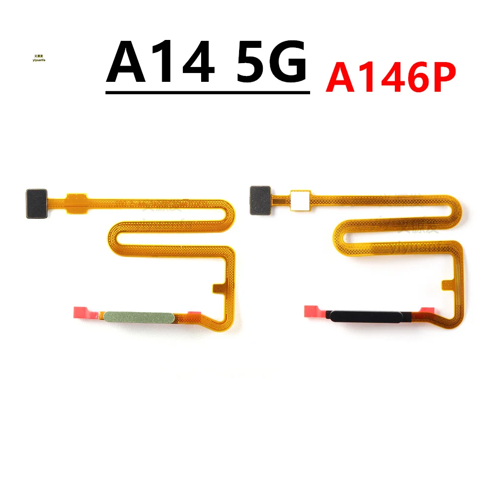 Home Power Button Fingerprint Sensor For Samsung Galaxy A14 5G SM-A146P Menu Button Flex Cable Smartphone Repair Parts