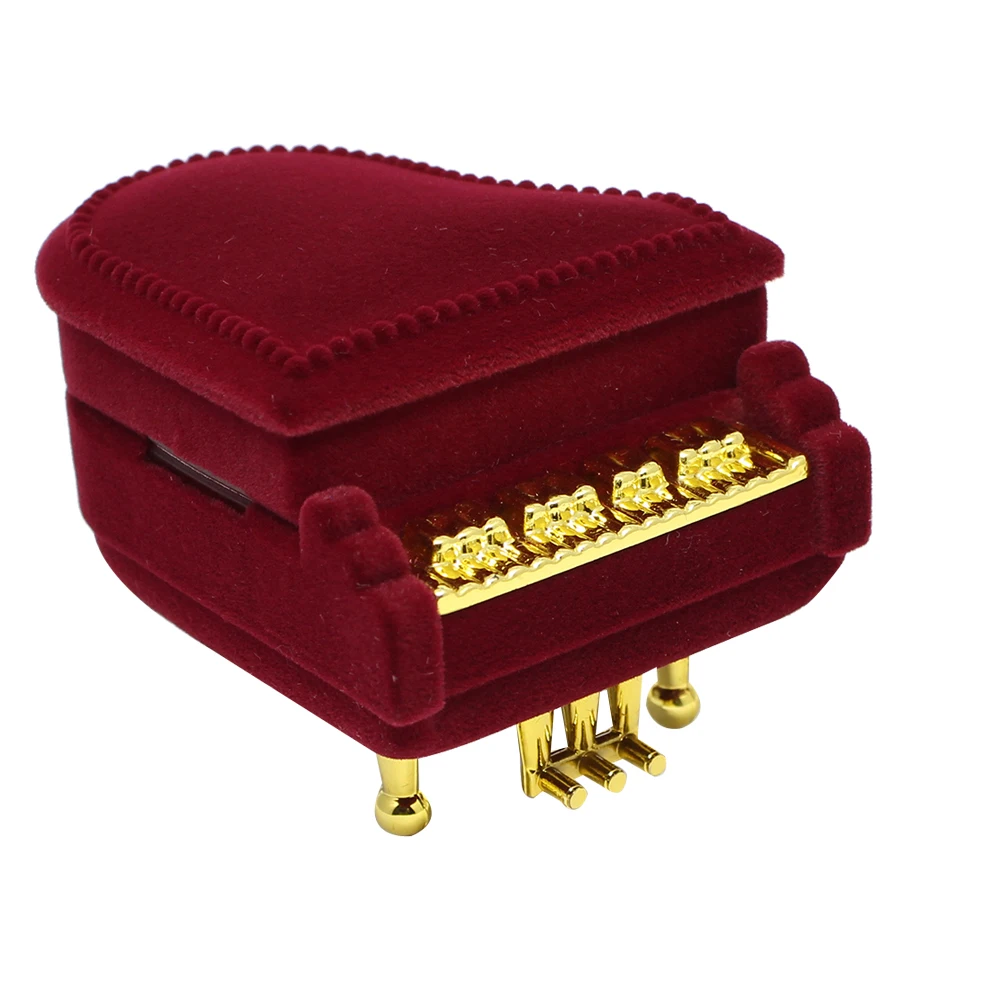 

Rustic Piano Box Music Style Jewelry Storage Case for Rings Necklace Trinkets Wedding Piano Ring Storage Holder Gift Organizer