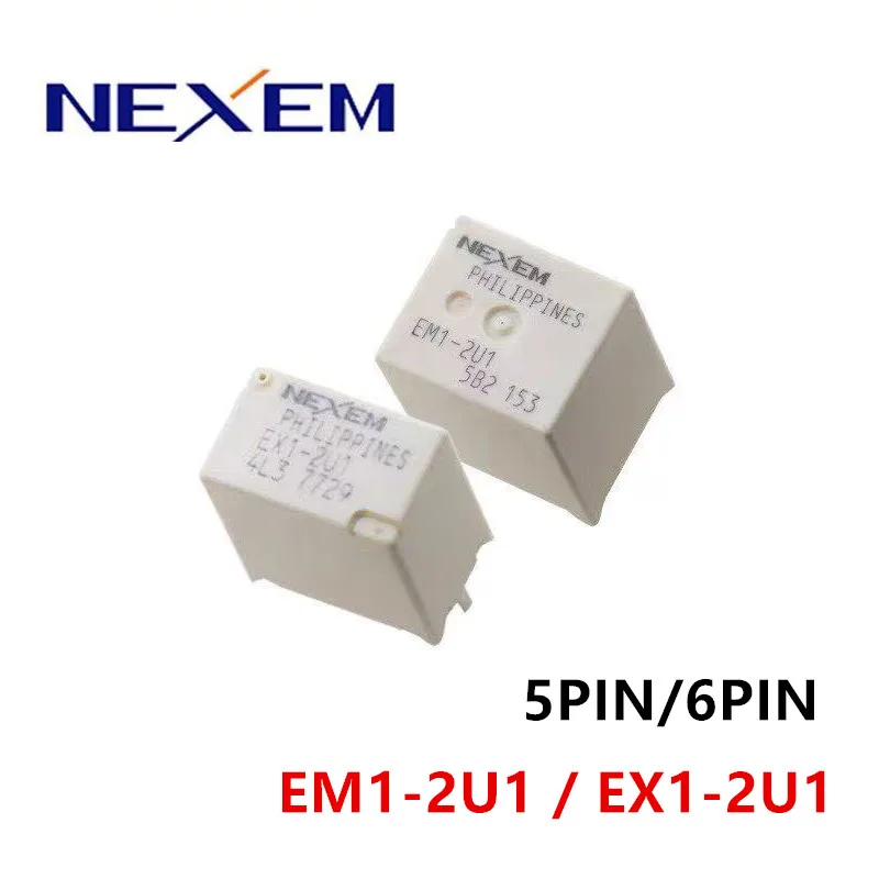 1Pcs NEC Relay EM1-2U1/EX1-2U1 5Pin 6Pin 12VDC Automotive Central Locking Relay