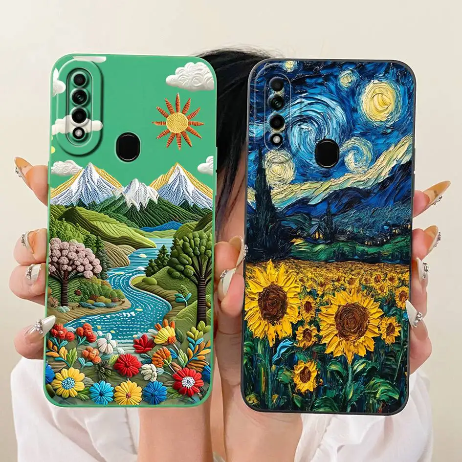 Чехол для OPPO A31 2020, CPH2015, CPH2073, CPH2081, модный мягкий силиконовый чехол с подсолнухами для OPPO A31, A31, A8, защитный чехол