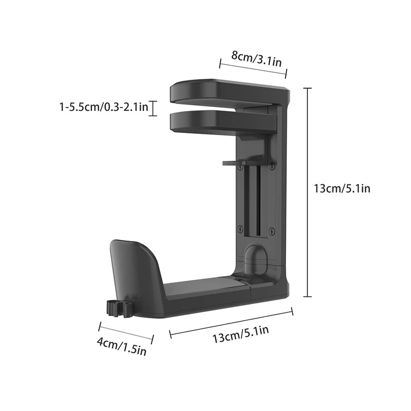 360° Rotating Headphone Stand Desktop Headset Holder Gaming Headset Desk Hanger Hook For Earphone Controller Multi-Purpose Hooks