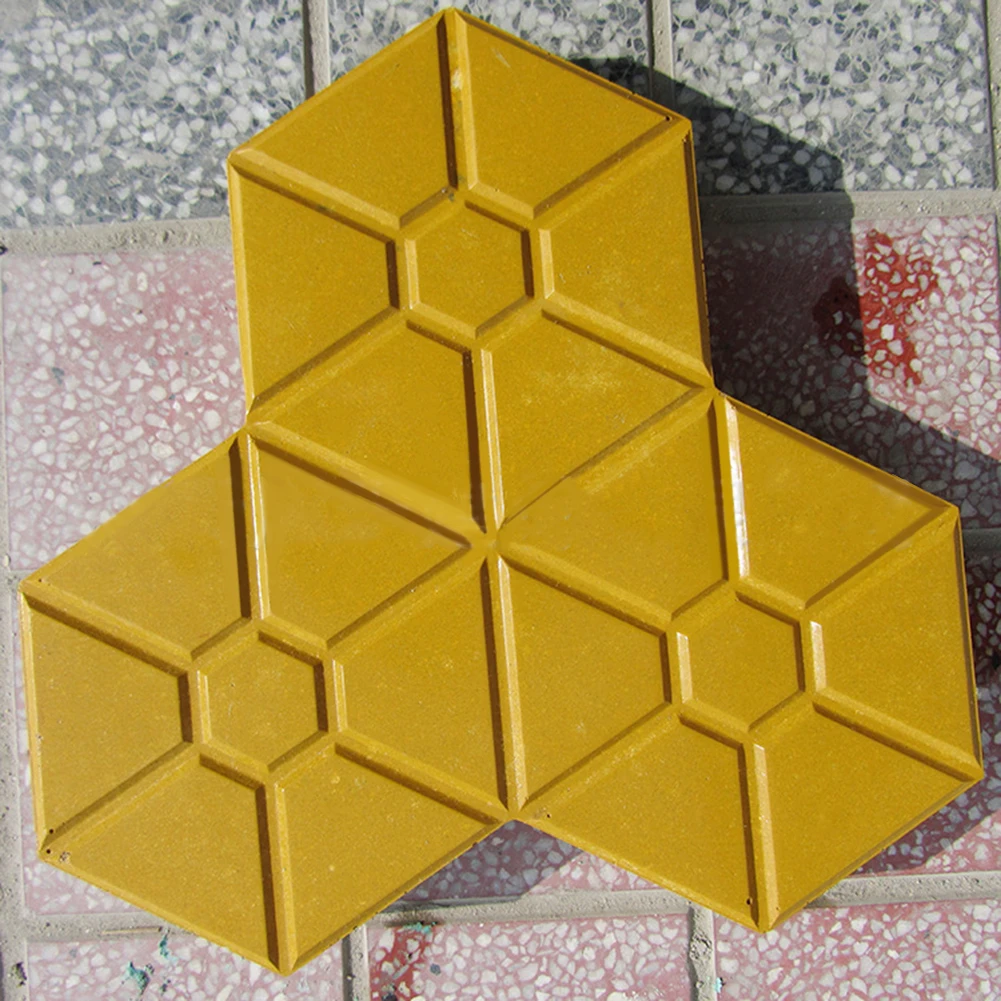 DIY Plastic Pathway Pavement Maple Leaf Path Walk Maker Paving Brick Mould Paving Cement Brick Stone Road Concrete Molds