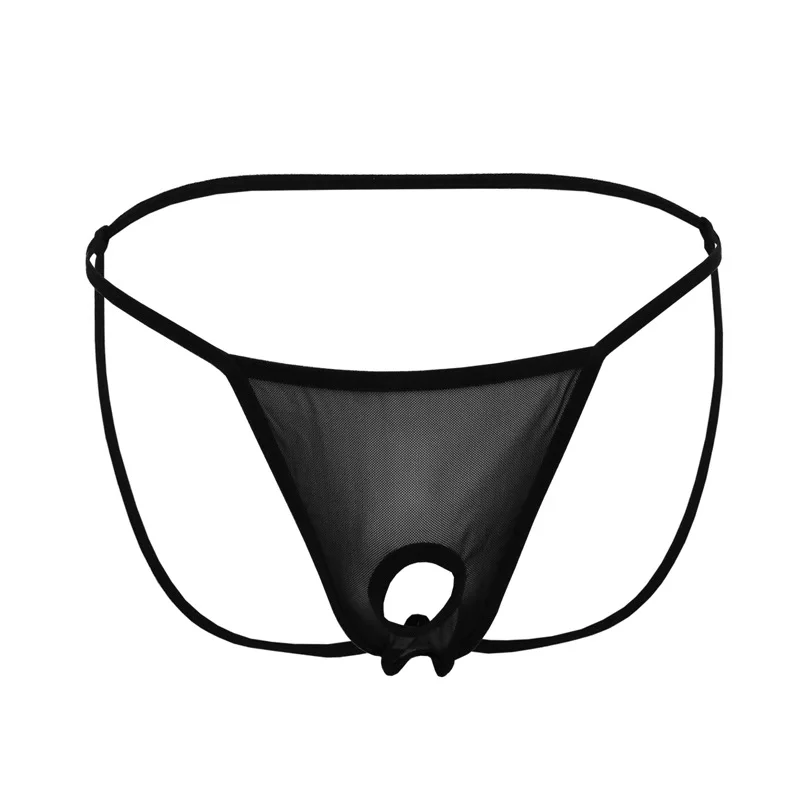 

Men's Sexy Open-Crotch G-String Bikini Briefs Thong Underpants Erotic Lingerie for Gay Men Underwear