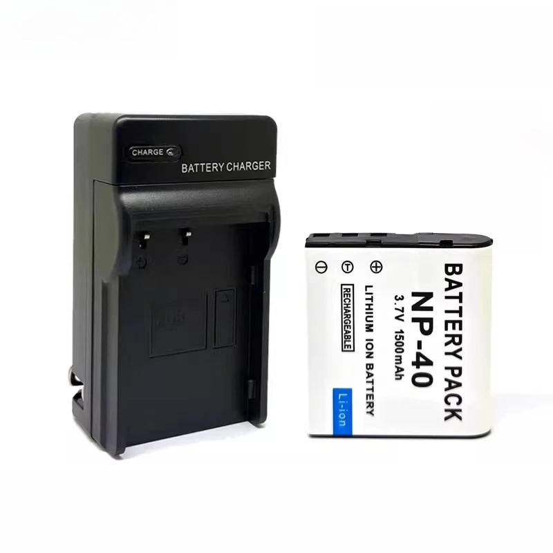 3.7V 1500mAh NP-40 Battery+Charger for Casio Exilim EX-Z600 EX-Z750 Z1000 Z1050 Z1080 FC100 FC150 P505 P600 P700 Camera