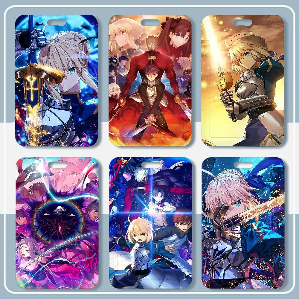 

Anime F-Fates-Stays-Nights Card Holder Neck Strap Pendant Door Badge Holder Lanyards Keychain Work Credential Case Gift