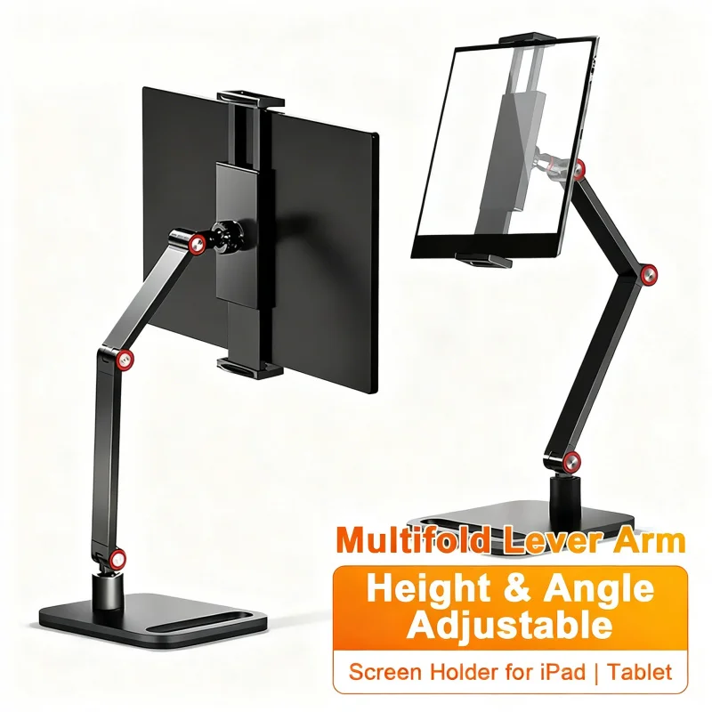 

Портативная расширяемая подставка для монитора и ноутбука, крепление-зажим для телефона и внешнего экрана, регулируемый вертикальный настольный держатель