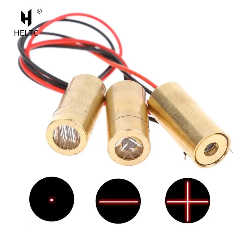 

Metal Laser head 650nm 9mm 3V 50mW Laser Cross Horizontal Line Diode Module Red Copper Head 5MW Stage Lawn Lights Accessories