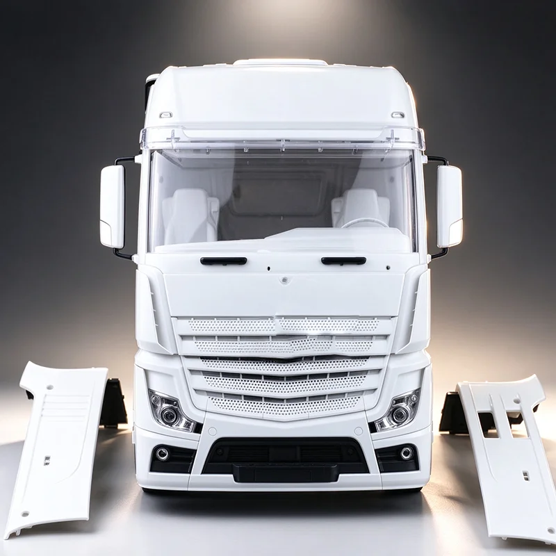 Simulation Plastic Body High Roof Cockpit Kit for Tamiya 1/14 RC Truck for Benz ACTROS 1851 Car optional parts