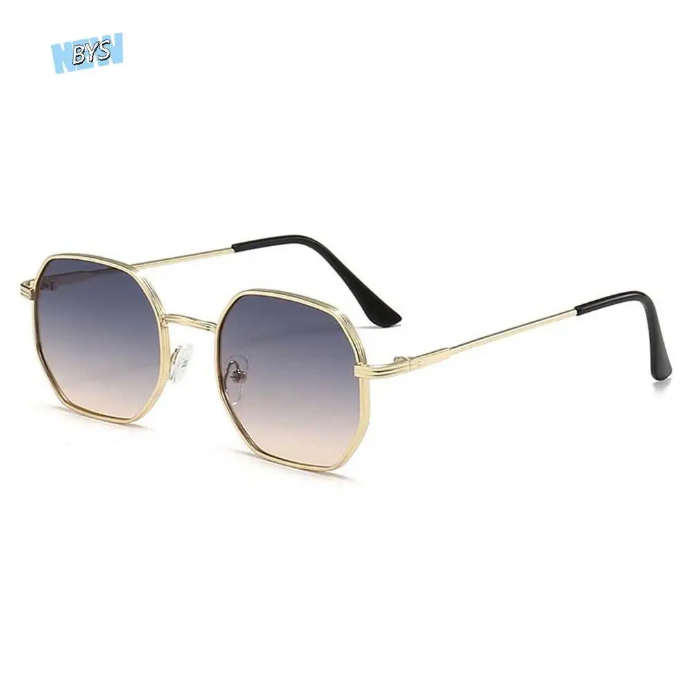 

Trendy Lightweight Retro Square Sunnies Sunshade Eyewear Alloy Unisex Polarized Sunglasses HD Gradient Anti-UV Glasses Daily