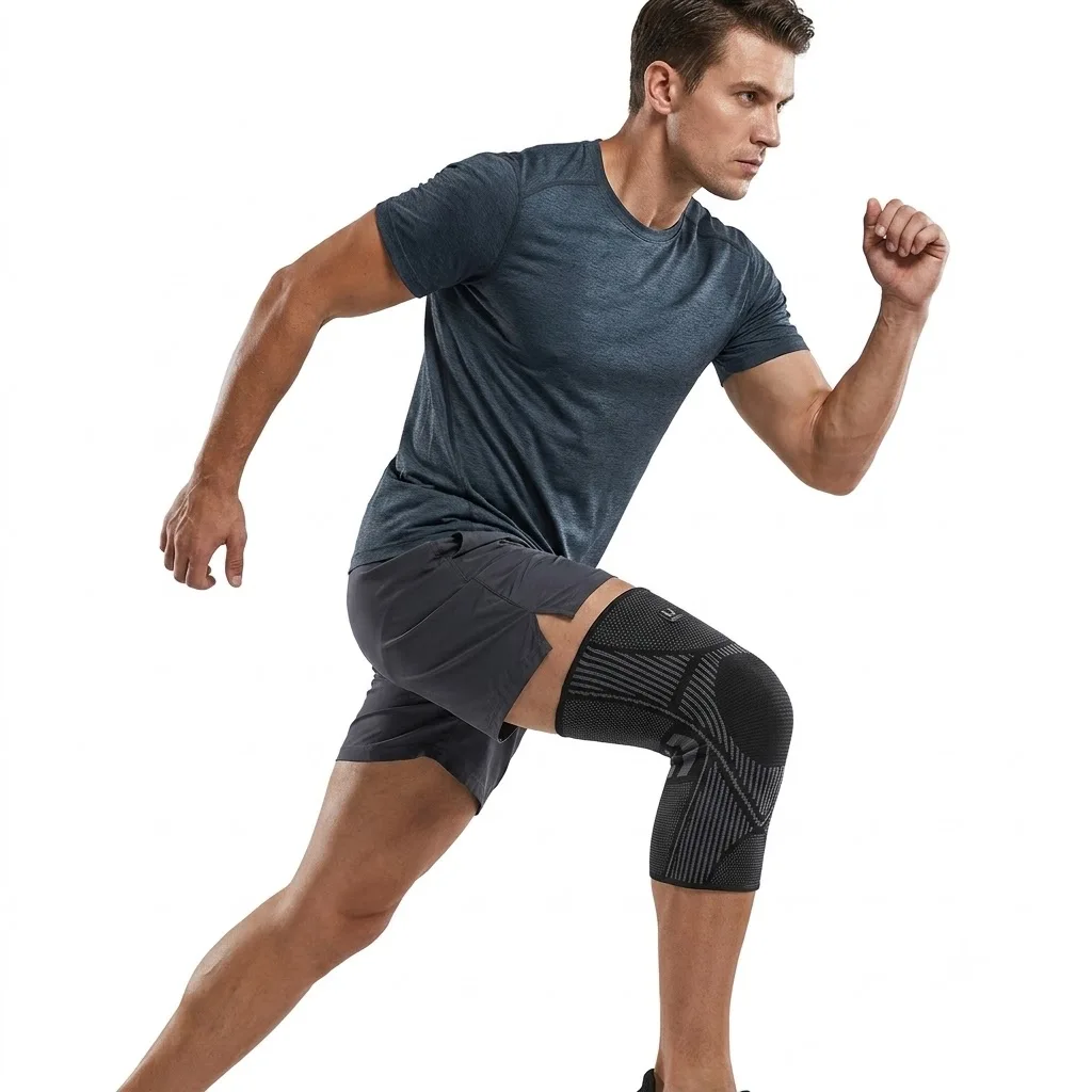 1Pcs Knee Brace with Side Stabilizers & Patella Gel Pads for Maximum Knee Pain Support and Fast Recovery for Men and Women