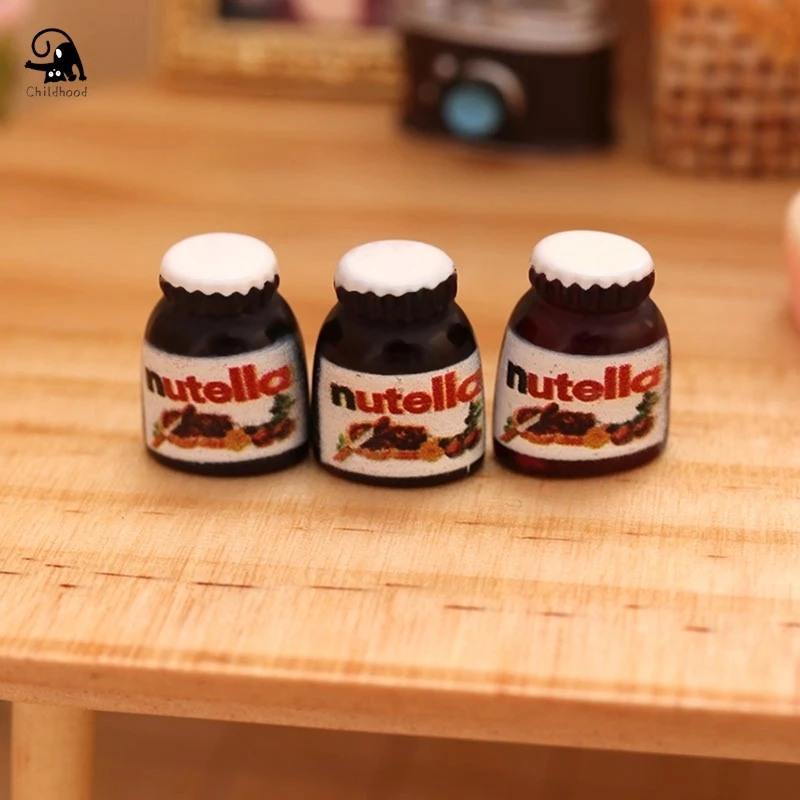 3Pcs 1:12 Dollhouse Miniature Chocolate Sauce Jam Food Model Kitchen Living Scene Decor Toy Accessories