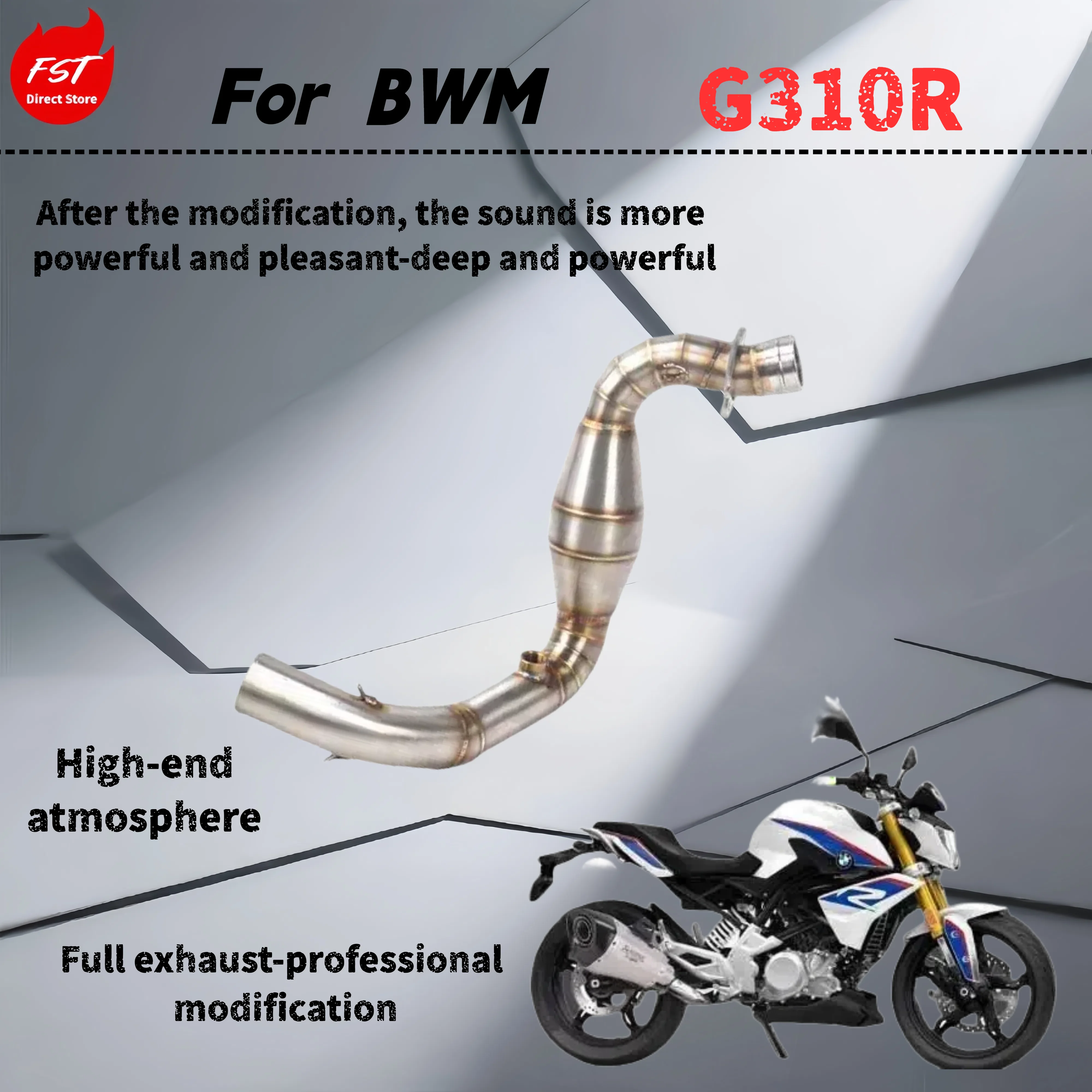 

For BMW G310R-Modified front exhaust pipe-the sound is deep and powerful