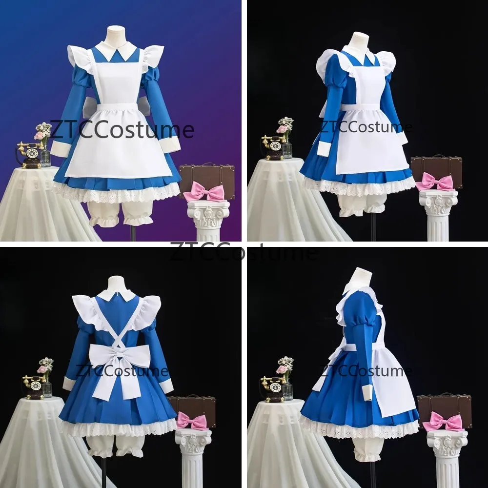 

Anime Cosplay Costume Sakura Kinomoto Maid Uniform Lace Apron Dress Kawaii Lolita Outfit for Women Halloween Party