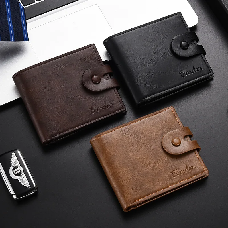 

Small Men Wallets Credit Card Holders Zipper Luxury Brand Famous Handmade Leather Men Wallet Coin Pocket Male Purse Clutch Black