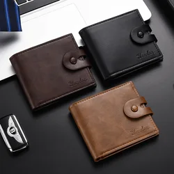 Small Men Wallets Credit Card Holders Zipper Luxury Brand Famous Handmade Leather Men Wallet Coin Pocket Male Purse Clutch Black