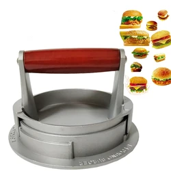 High quality Round Shape Hamburger Press Aluminum Alloy Hamburger Meat Beef Grill Burger Press Kitchen Food Mold Drop Shipping