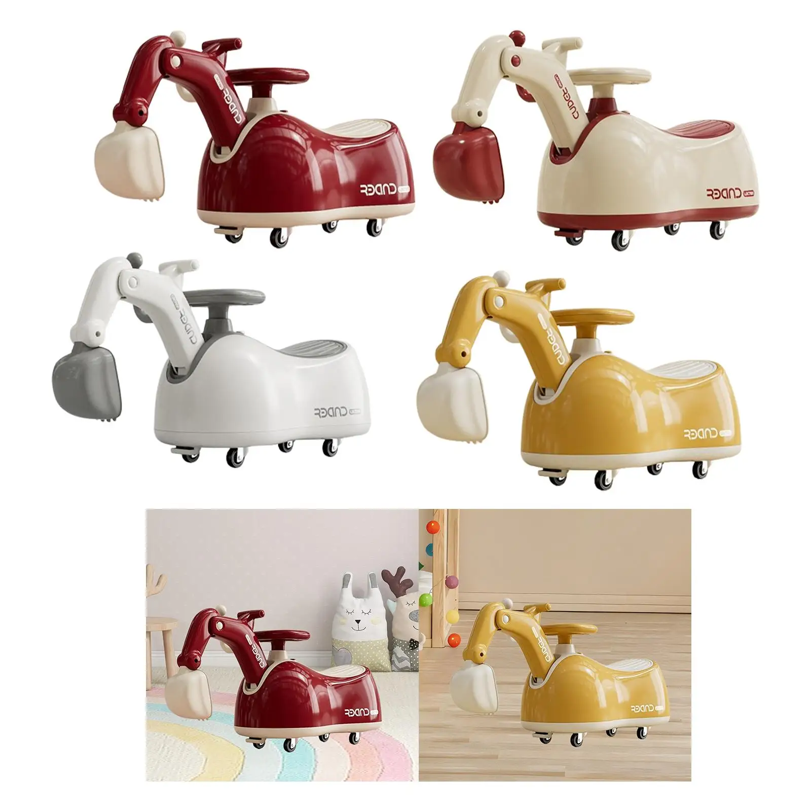 Kinder Twist Car Push Along Car Cartoon Praxis Balancieren Junge Mädchen Aktivitäten