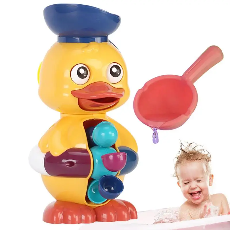 

Toddler Bath Toys Colorful Duck Bath Toys With Suction Cups Water Scoop Tub Toys Shower Wall Toys Swimming Pool Bathtub Set For