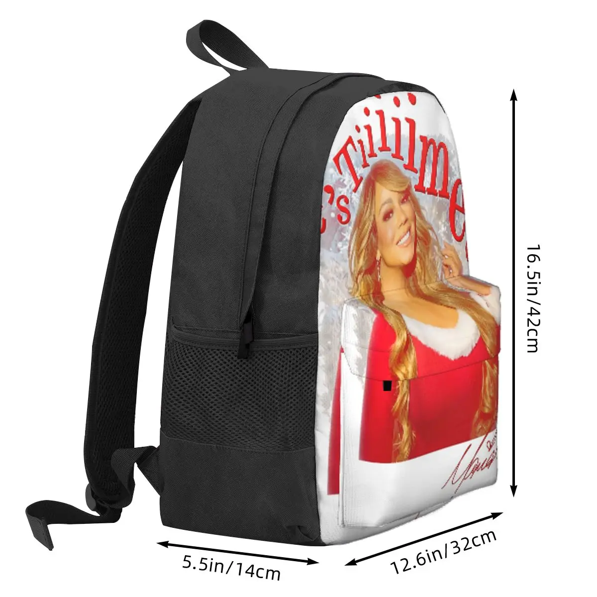 Mariah Carey Official It's Time 30th Anniversary Student Backpack School Bag Hiking Daypack for Men Women Bookbag Shoulder Bags