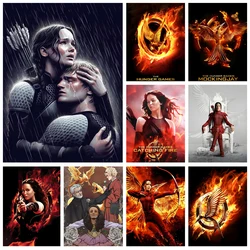The Hunger Games DIY Diamond Painting Kit Movie Posters 5D Diamond Embroidery Mosaic Oil Painting Home Decor Hand Gift