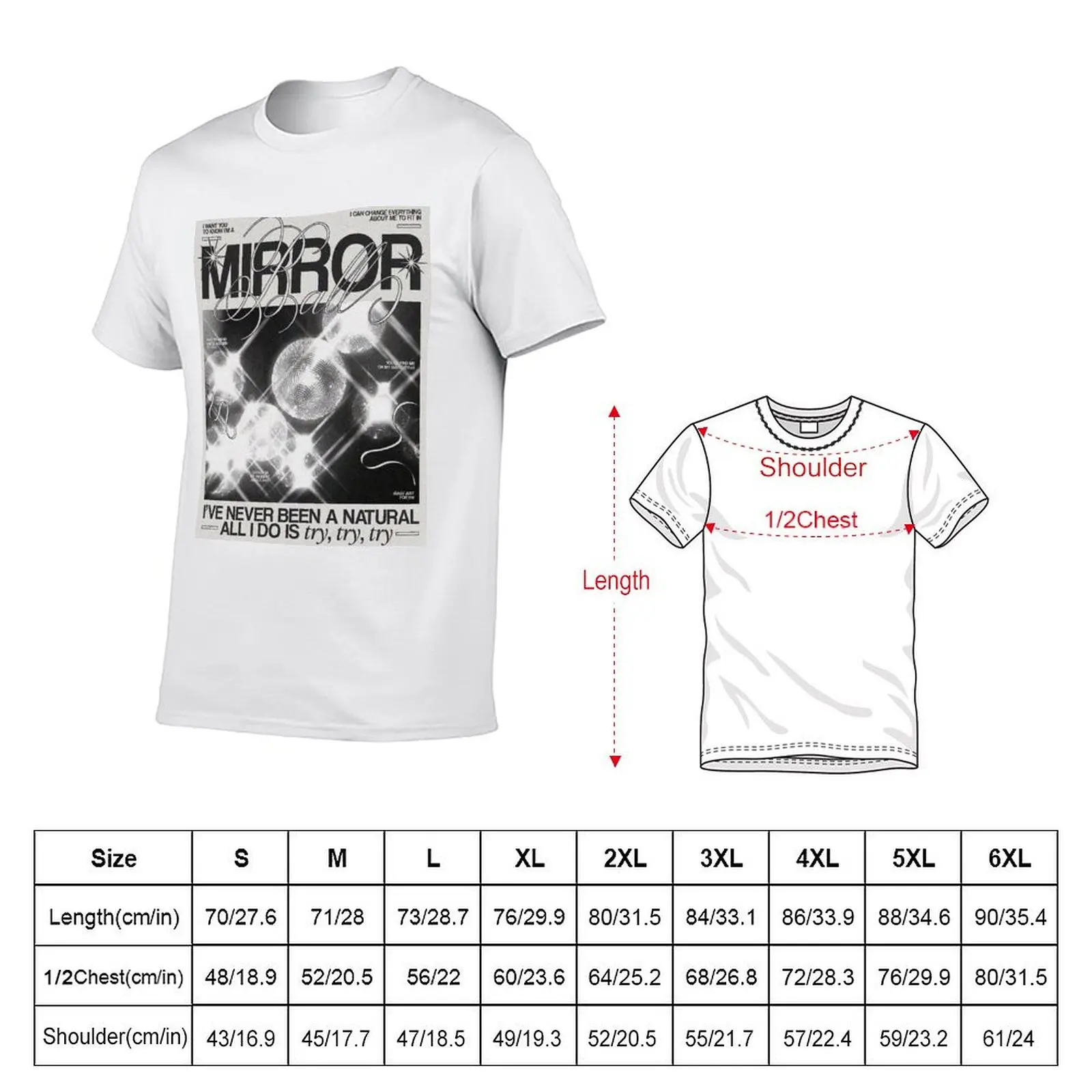 Mirrorball - Swift Album T-Shirt Durable Work Wear T-Shirt